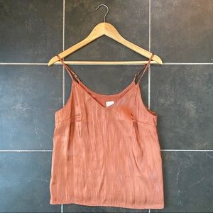 Silky rose gold cami